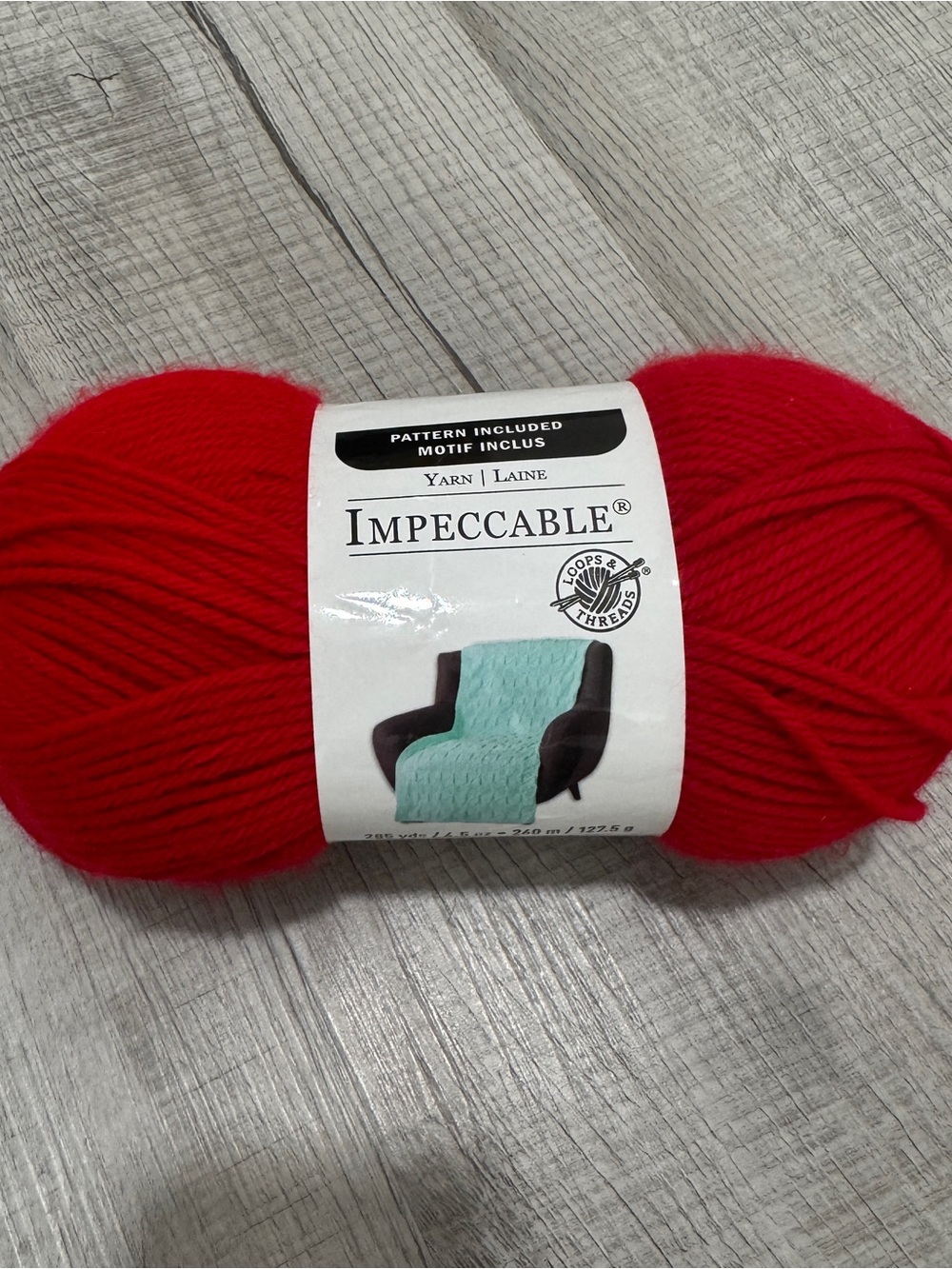 Impeccable Red Hot Acrylic Yarn Skein 285yds / 4.5 oz